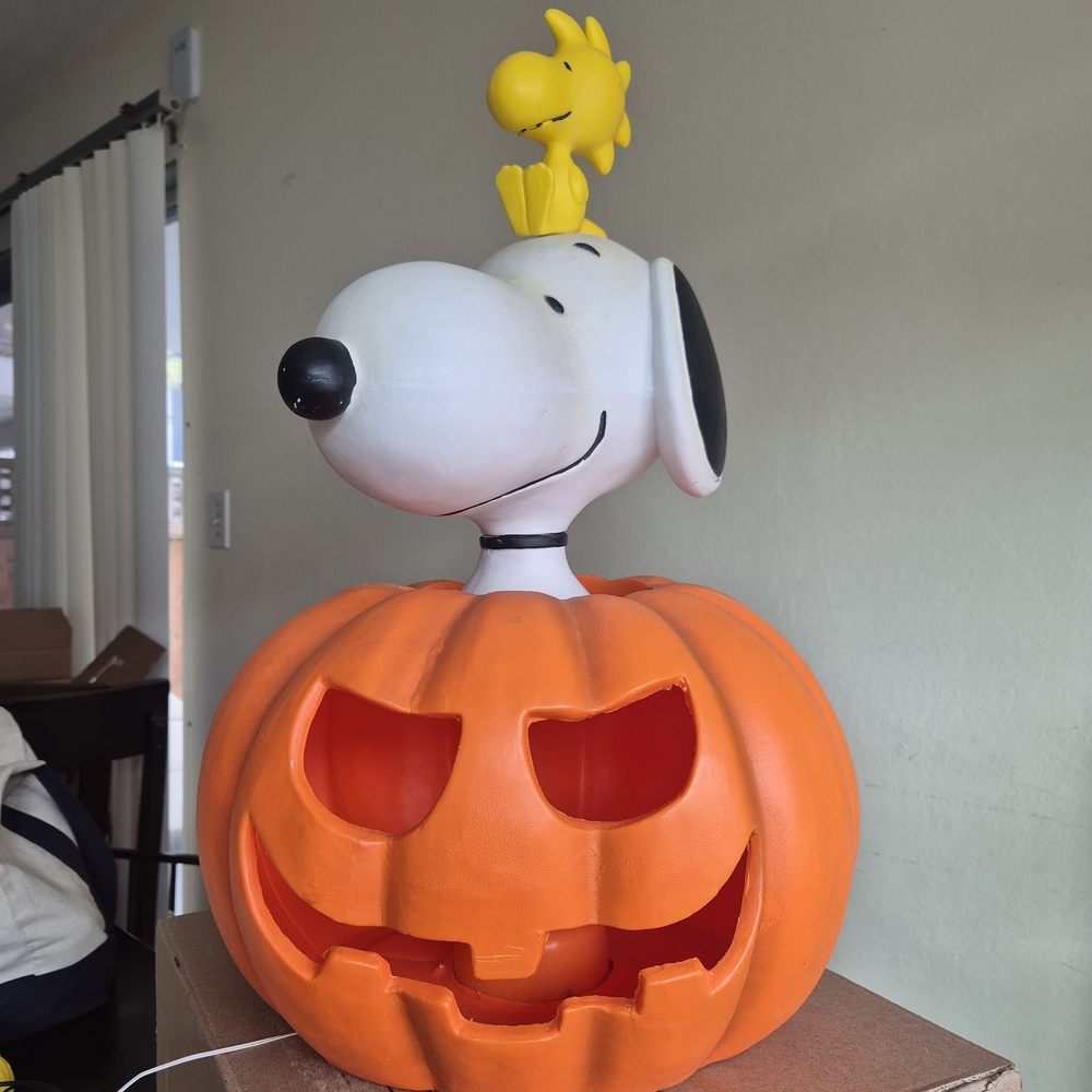 Snoopy and Woodstock Halloween Pumpkin Decor